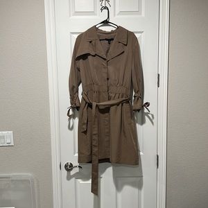 Banana Republic Ladies Shirt Dress Trench Back Belted Pockets NWT Size 12